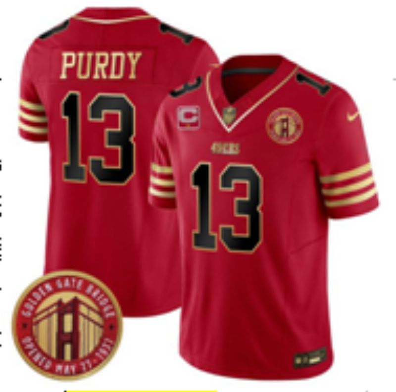 Men Nike San Francisco 49ers #13 Purdy red Limited NFL 2025 Jersey 0052->san francisco 49ers->NFL Jersey